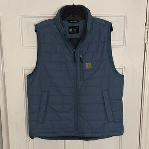 Carhartt Light Blue Quilted Rain Defender Vest